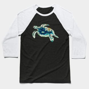 Underwater world inside a turtle shape Baseball T-Shirt